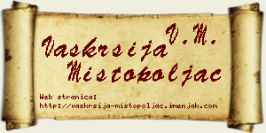 Vaskrsija Mistopoljac vizit kartica